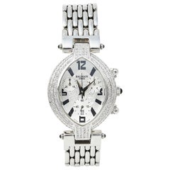 Balmain Silver Stainless Steel and Diamond Excessive Women's Wristwatch 32 mm