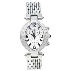 Balmain Silver Stainless Steel Diamond Chronograph Women's Wristwatch 32 mm