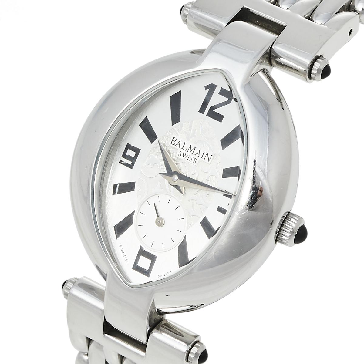 Balmain Silver Stainless Steel Excessive 3731 Women's Wristwatch 28 mm In Good Condition In Dubai, Al Qouz 2