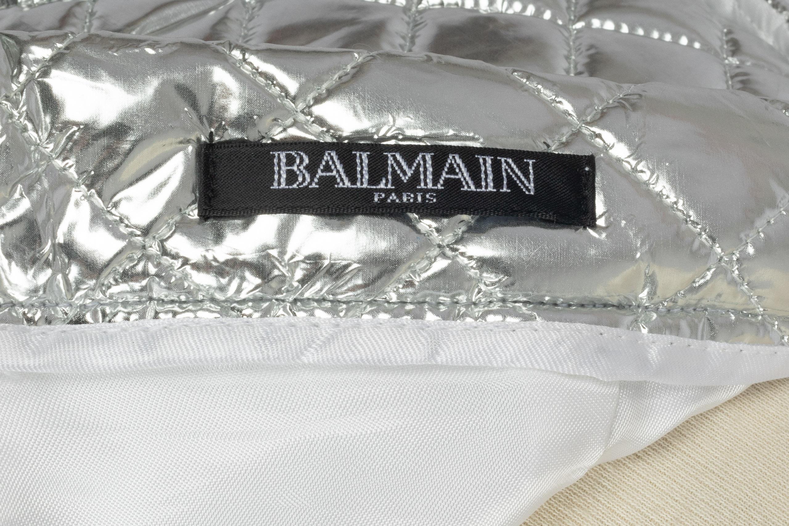 Short argenté Balmain en vente 6
