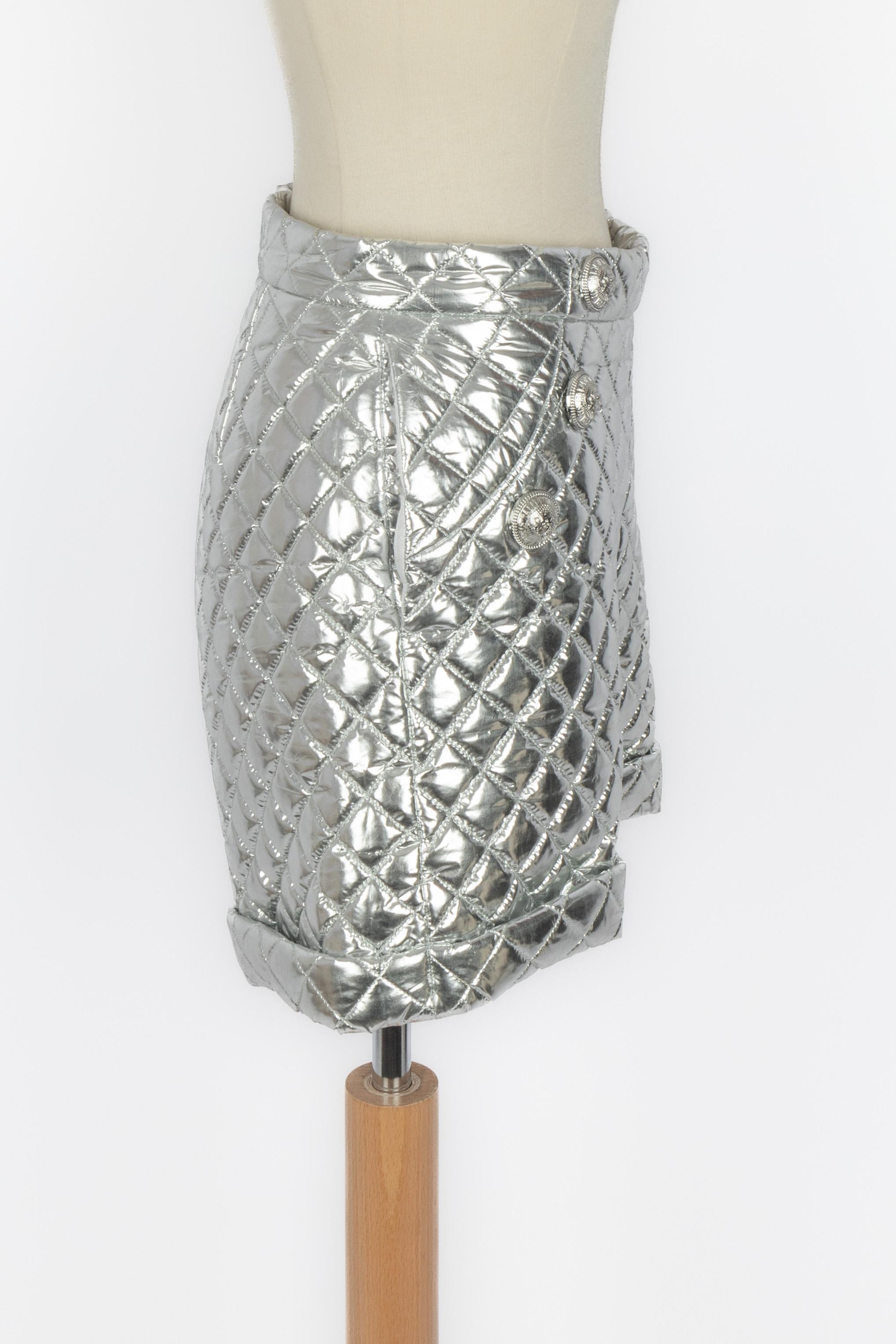 Short argenté Balmain en vente 2