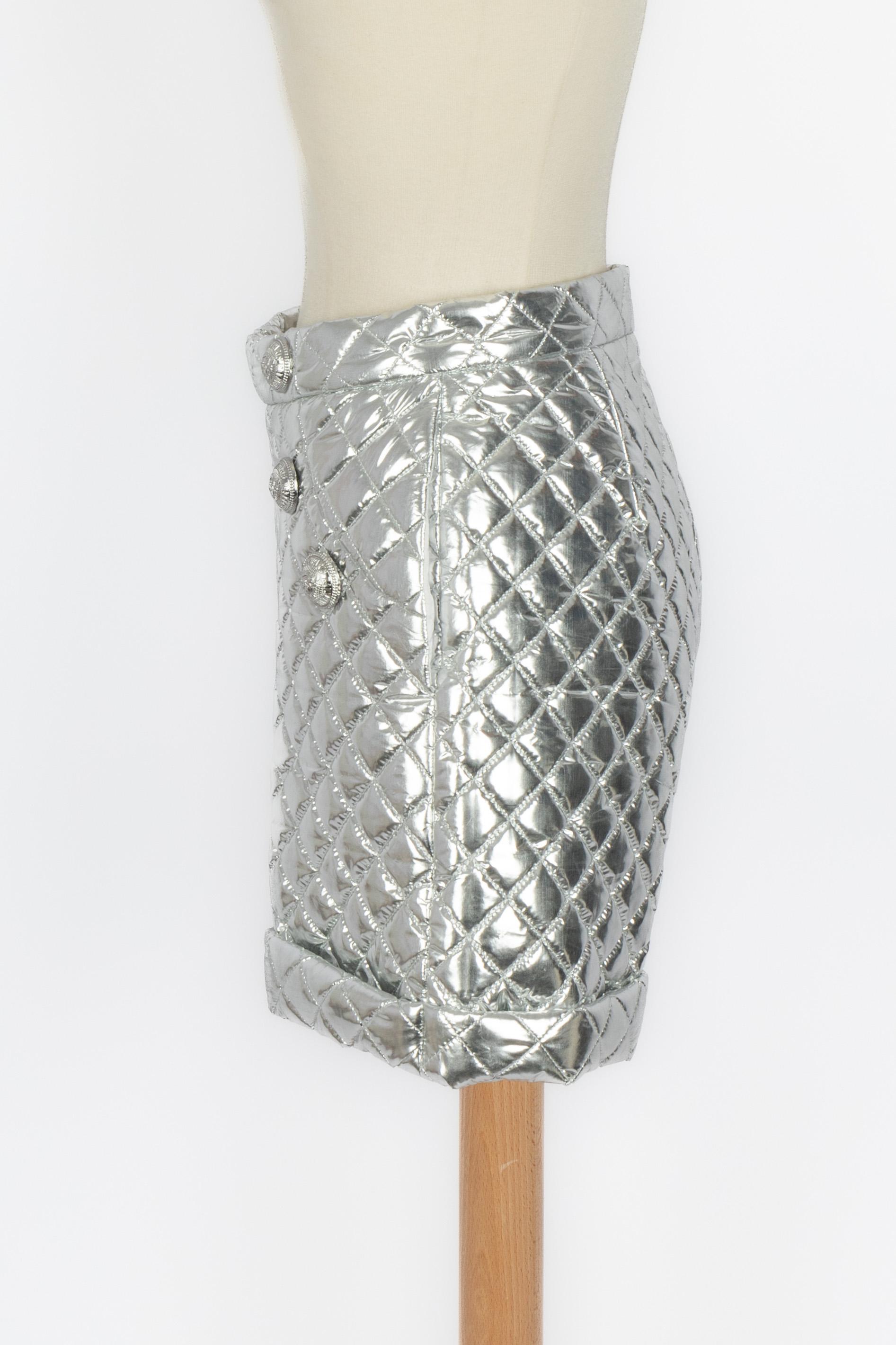 Short argenté Balmain en vente 4