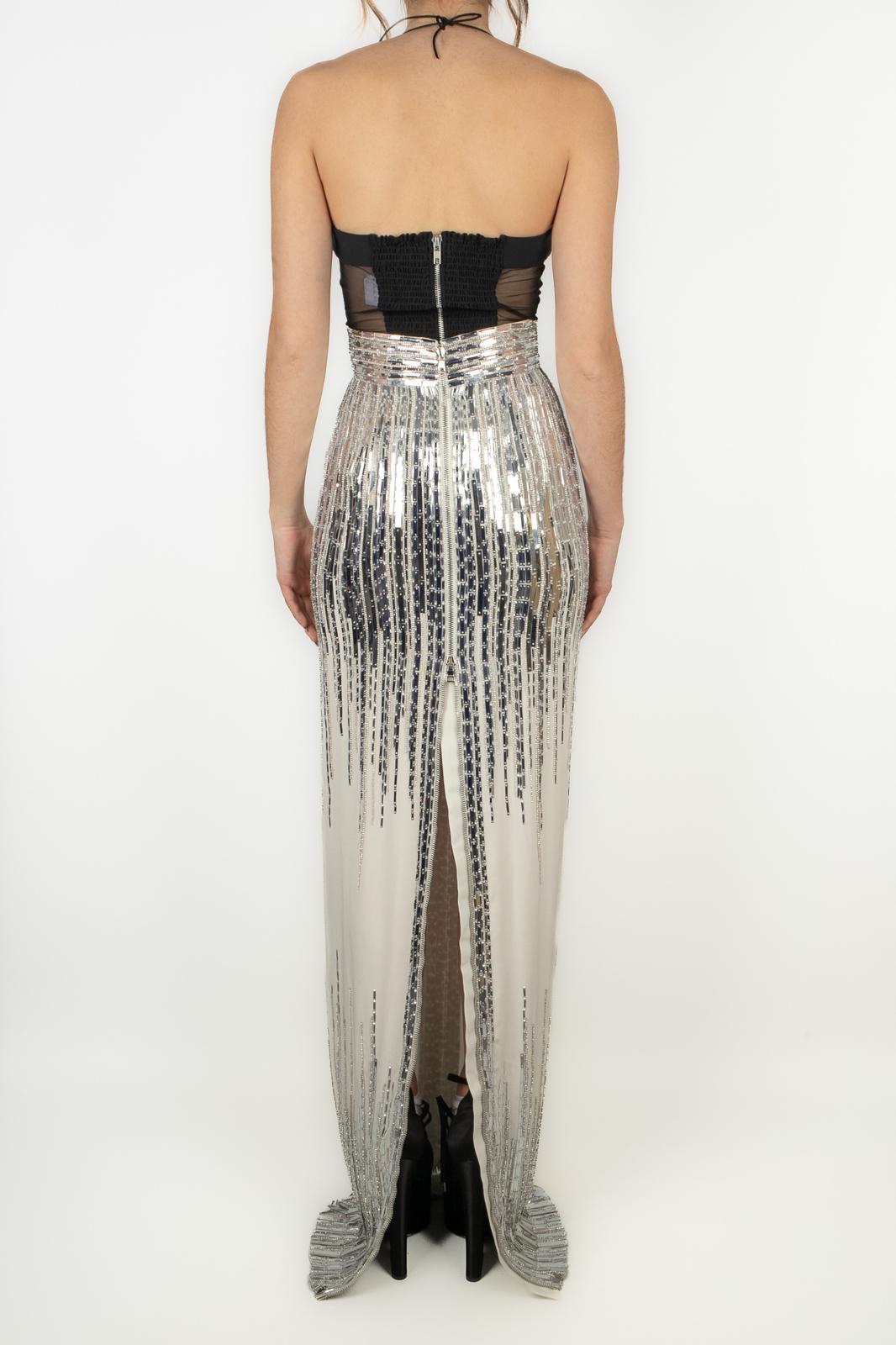 Gray Balmain silvery skirt 2020 For Sale