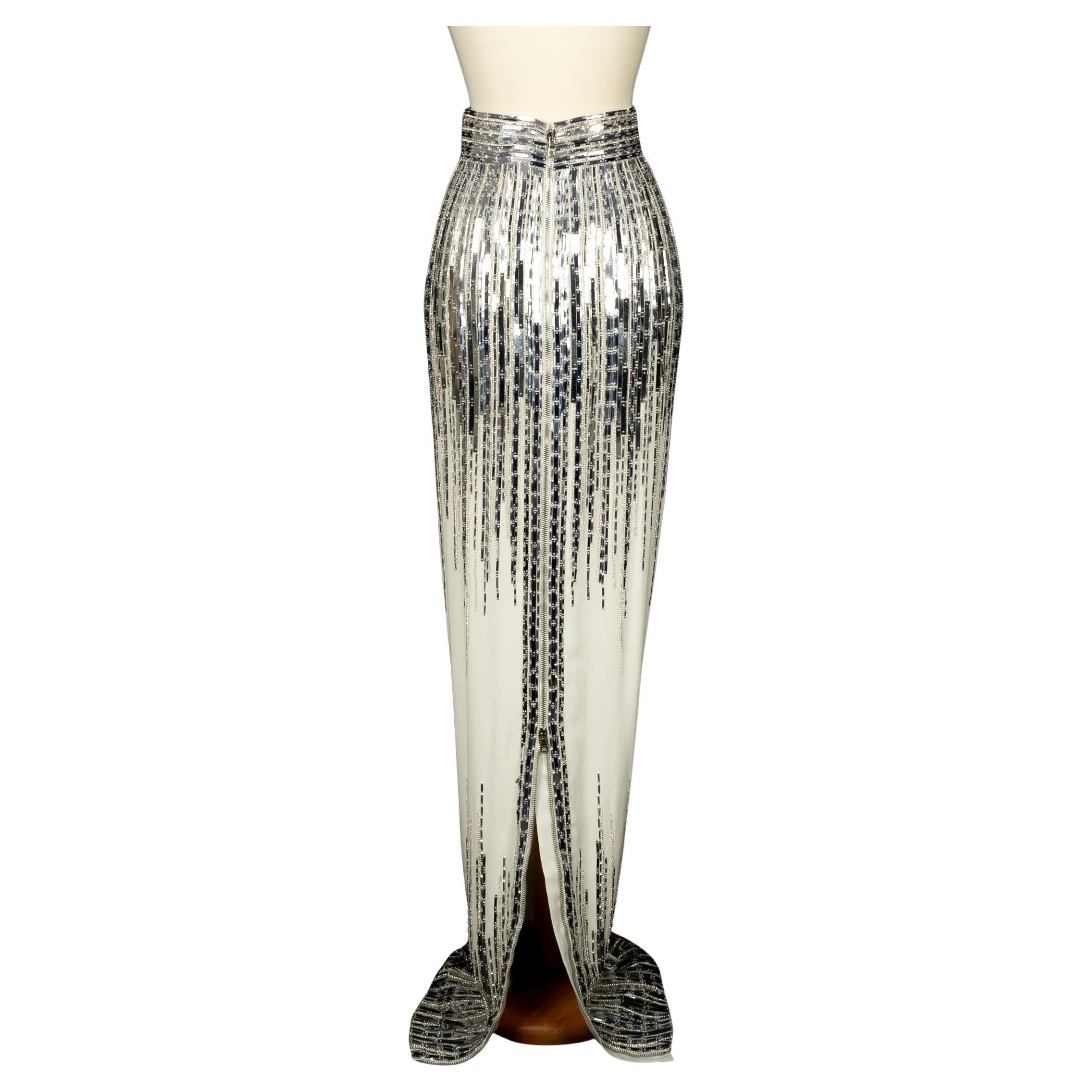 Balmain silvery skirt 2020 For Sale
