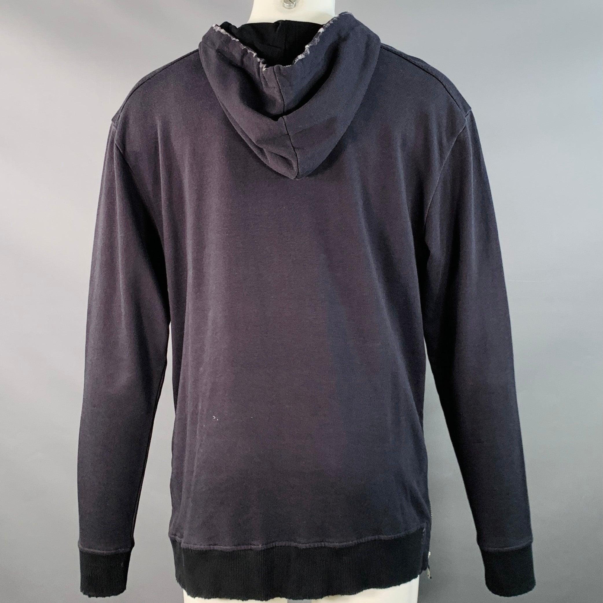 Uomo Balmain Taglia M Nero Rosso Bianco Grafico Cotone Felpa con Cappuccio in vendita