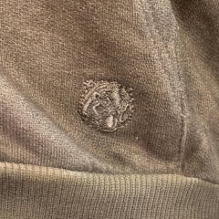 BALMAIN Size M Grey Olive Cotton Distressed Hoodie Sweatshirt