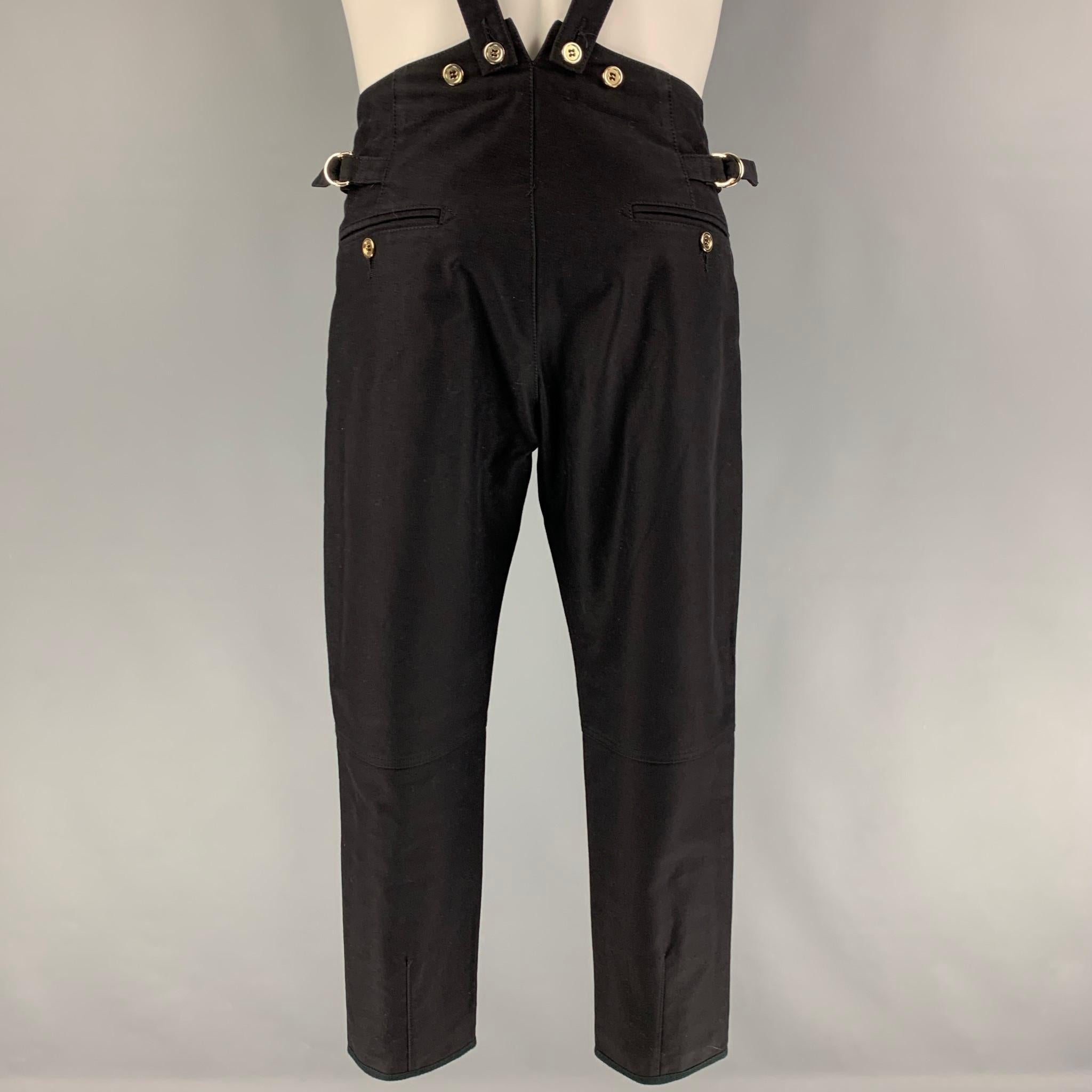 BALMAIN Size S Black Cotton Jodhpurs Casual Pants 1