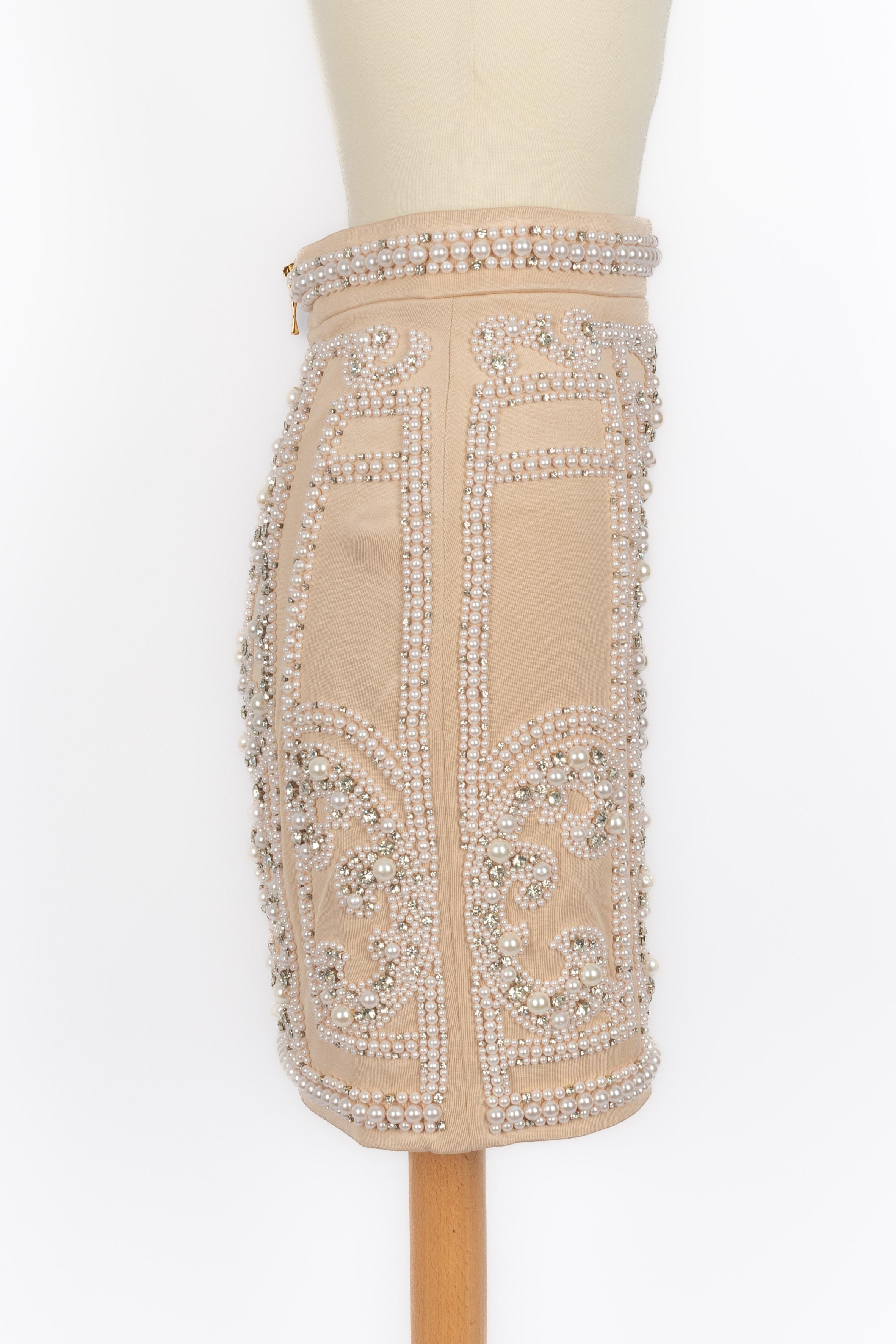 Falda Balmain Beige en venta