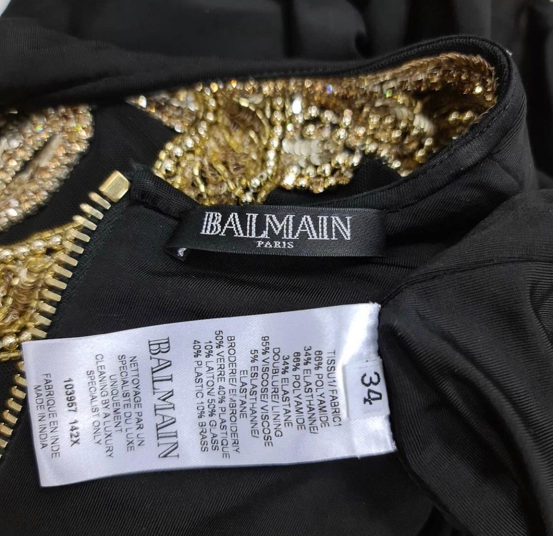 Balmain Sleeveless Sequin-embellished Mini Dress In Excellent Condition In Krakow, PL