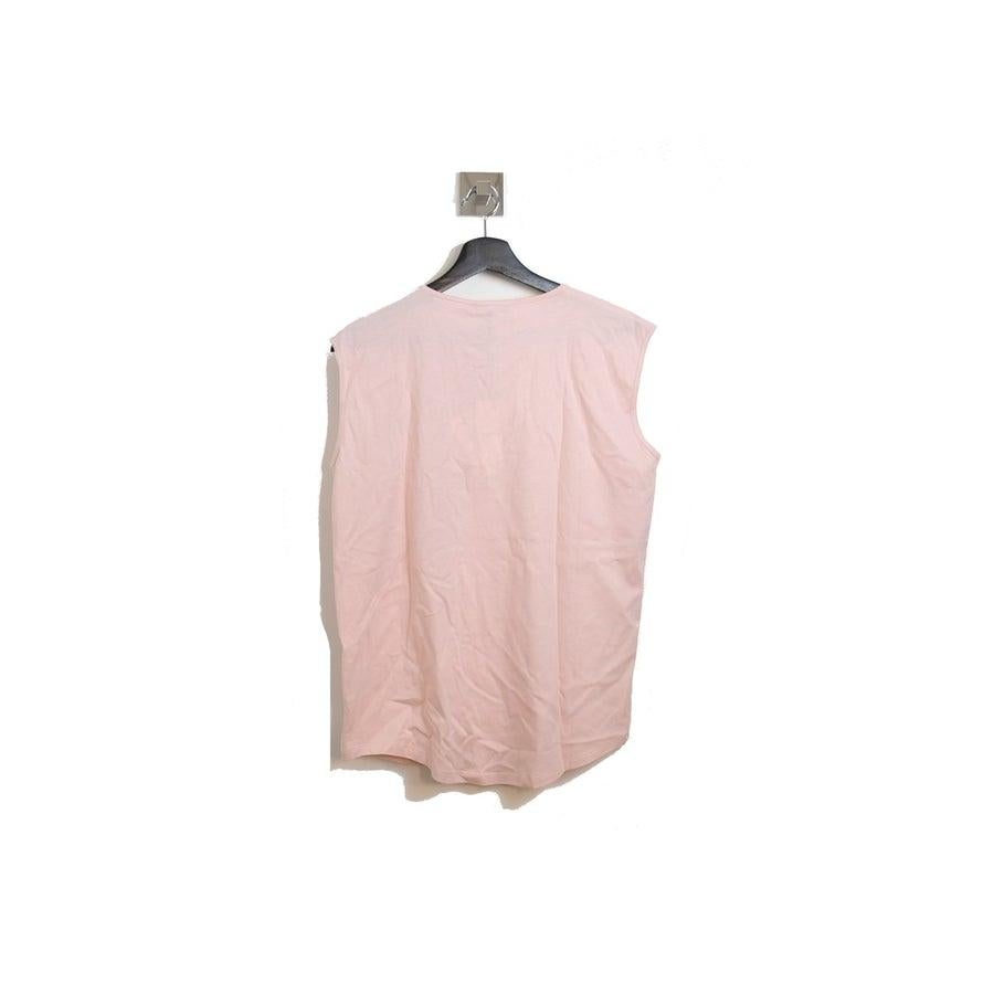 pink and white balmain shirt