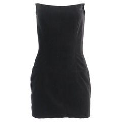 Balmain Strapless Velvet Mini Dress Fr 38 Uk 10