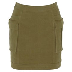 Balmain Stretch Cotton Twill Mini Skirt