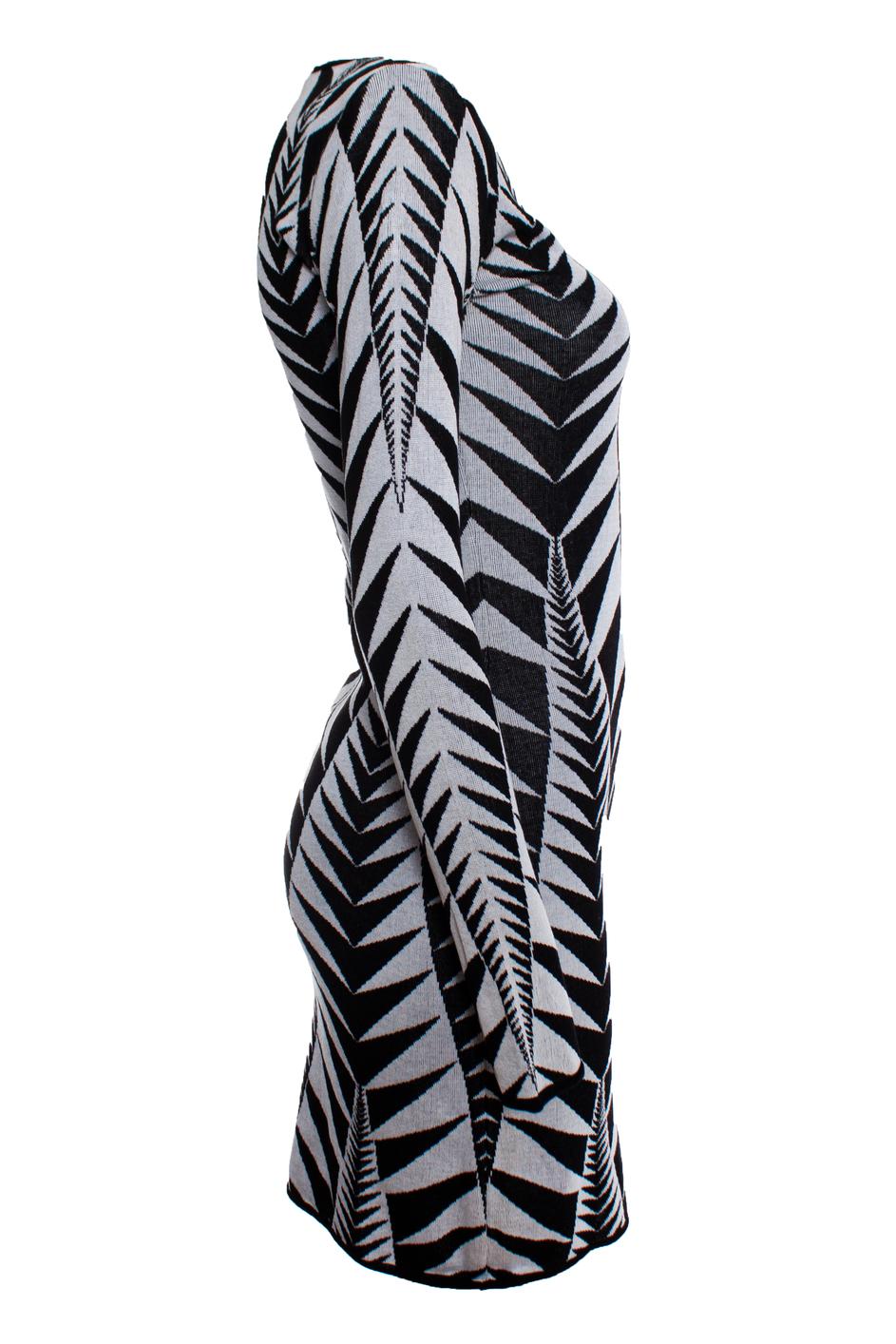 Balmain, Stretch dress with graphic print In New Condition For Sale In AMSTERDAM, NL