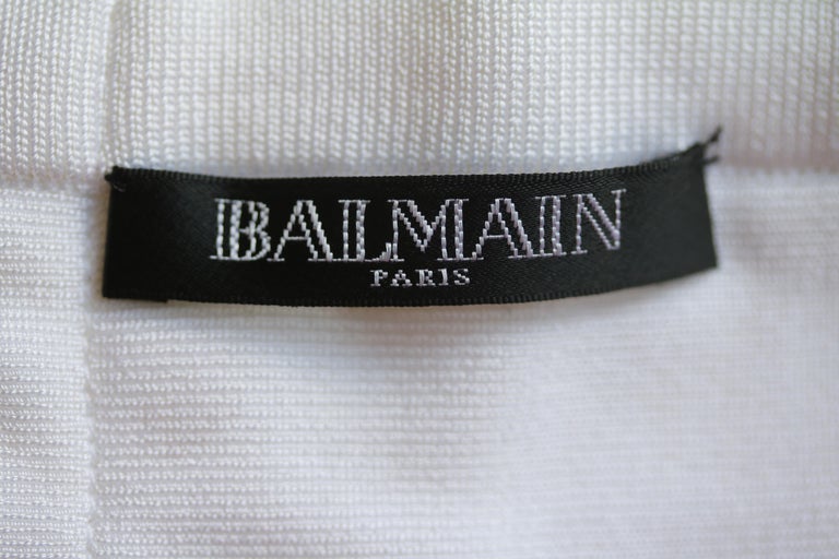 Balmain Stretch Knit Low Back Mini Dress For Sale at 1stDibs