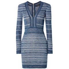 Balmain Stretch-Knit Mini Dress
