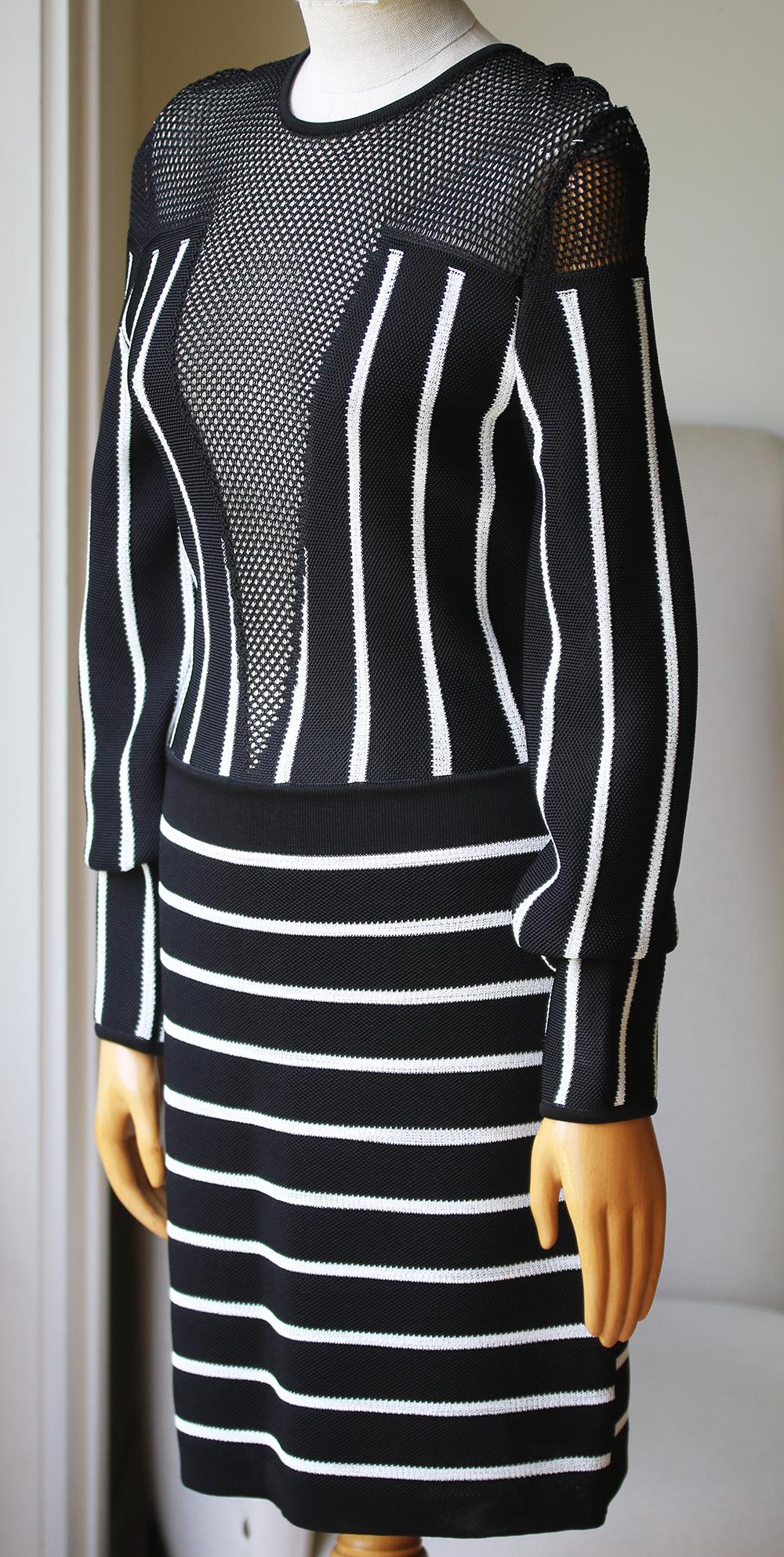 balmain striped dress