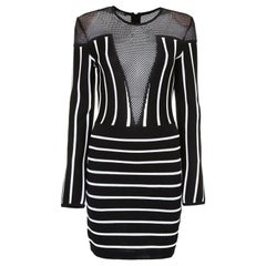 Balmain Striped Knit Mini Dress