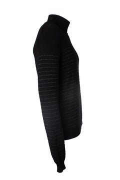 Balmain, Striped lurex turtle neck