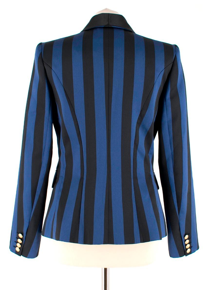Balmain Striped Satin Blazer - Size Small