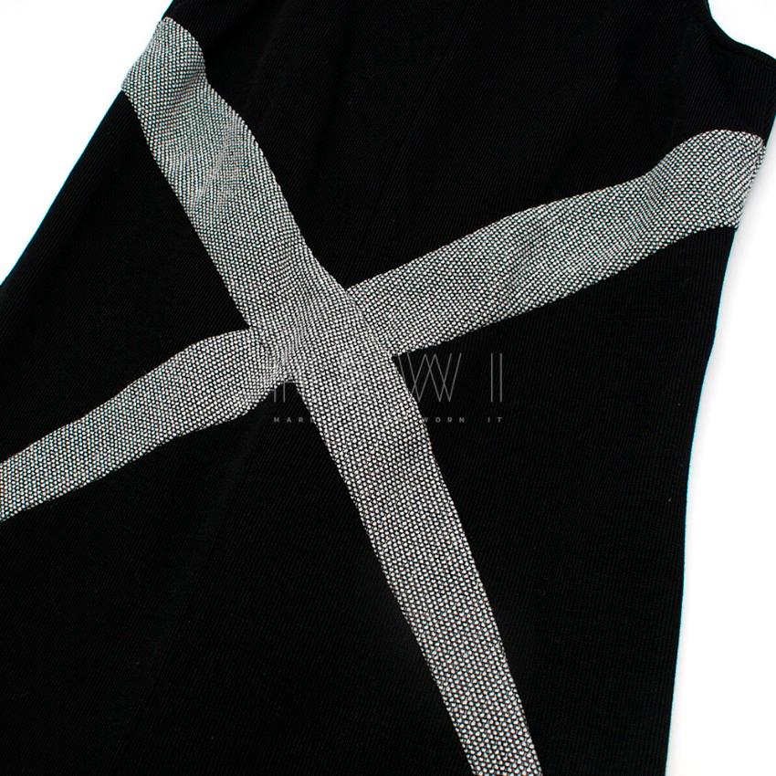Balmain Striped Stretch-knit Mini Dress XS 36 2