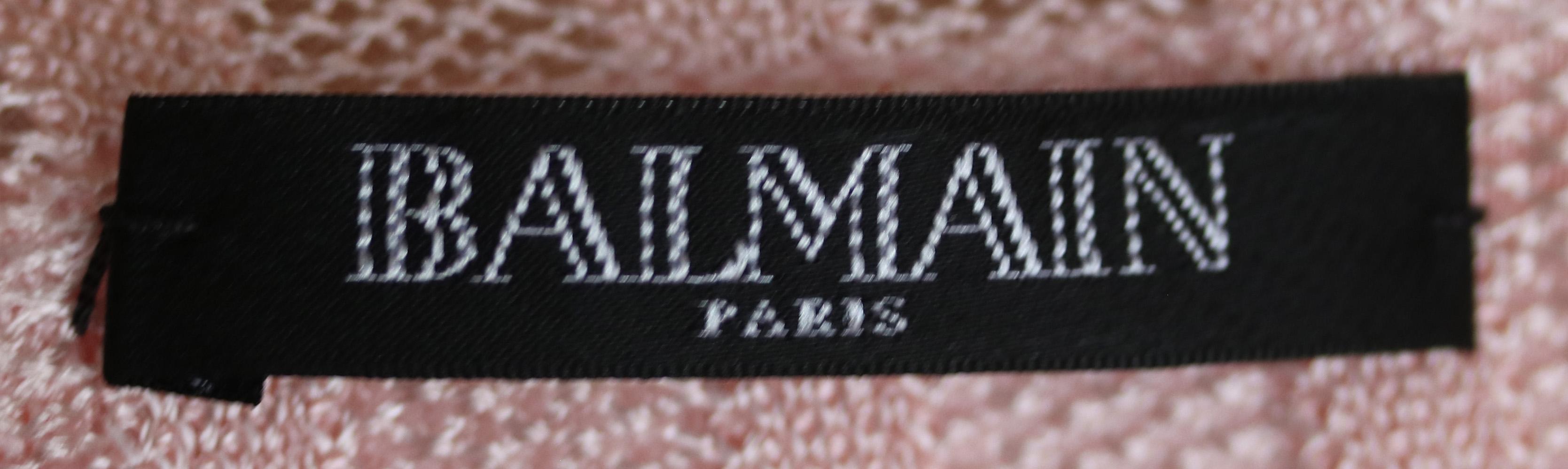 Balmain Striped Tulle-Paneled Stretch-Jersey Bodysuit  In Excellent Condition In London, GB