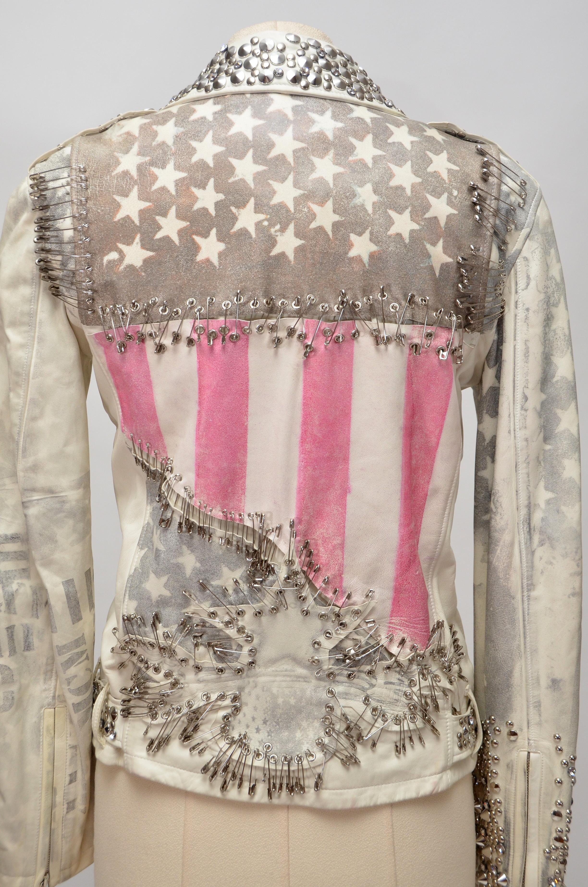 balmain studded leather jacket