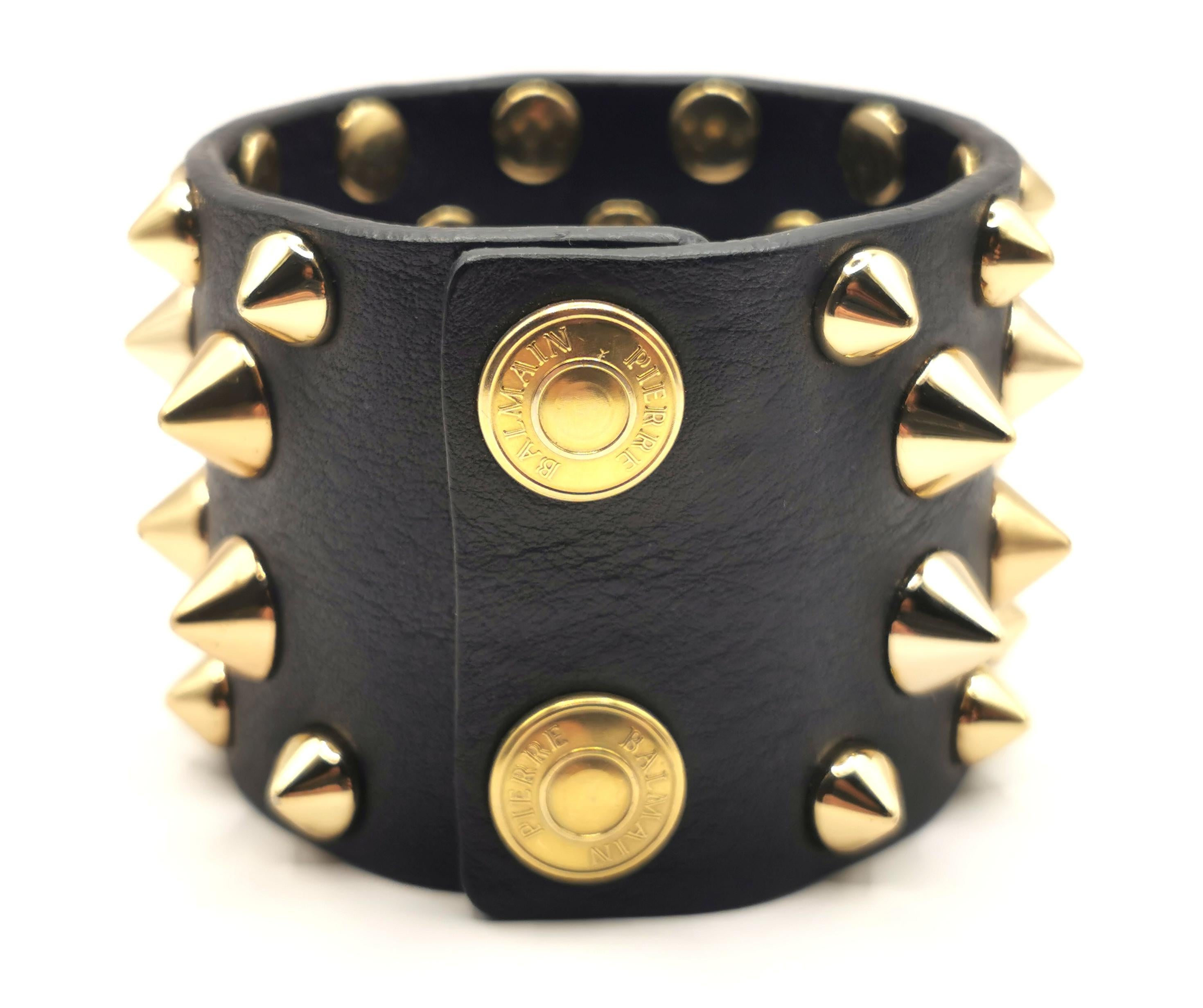 balmain leather bracelet