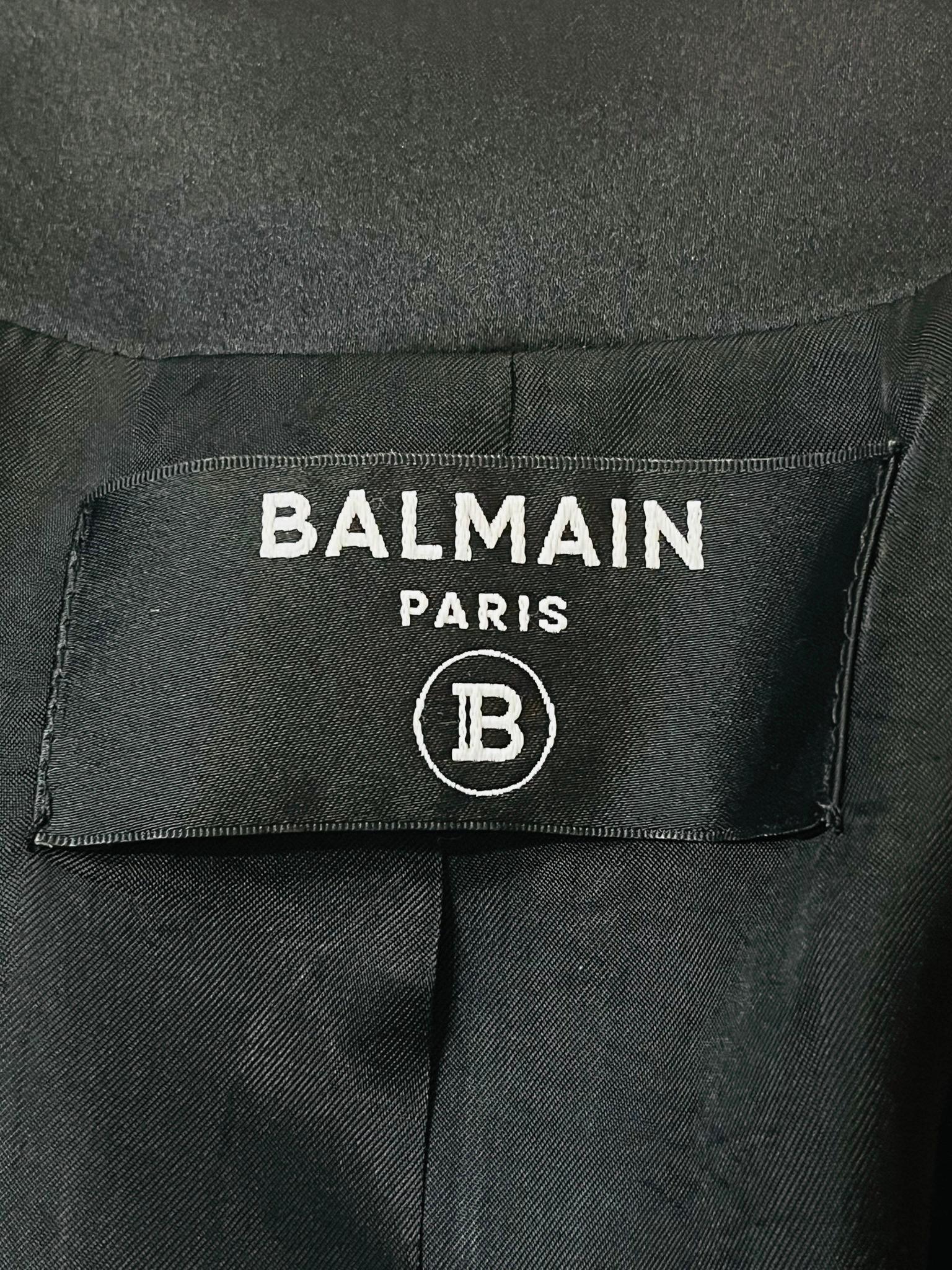 Balmain Tailored Silk Jacket For Sale 2