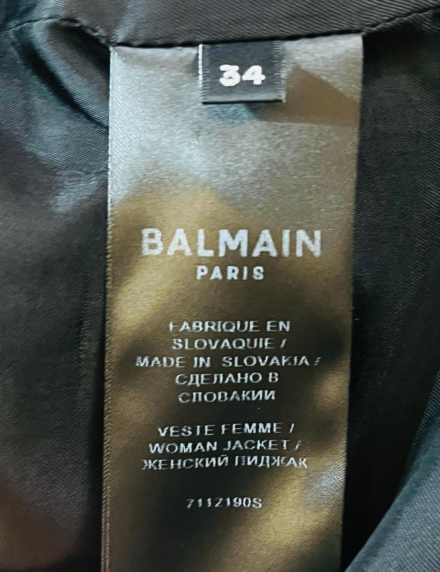 Balmain Tailored Silk Jacket For Sale 3