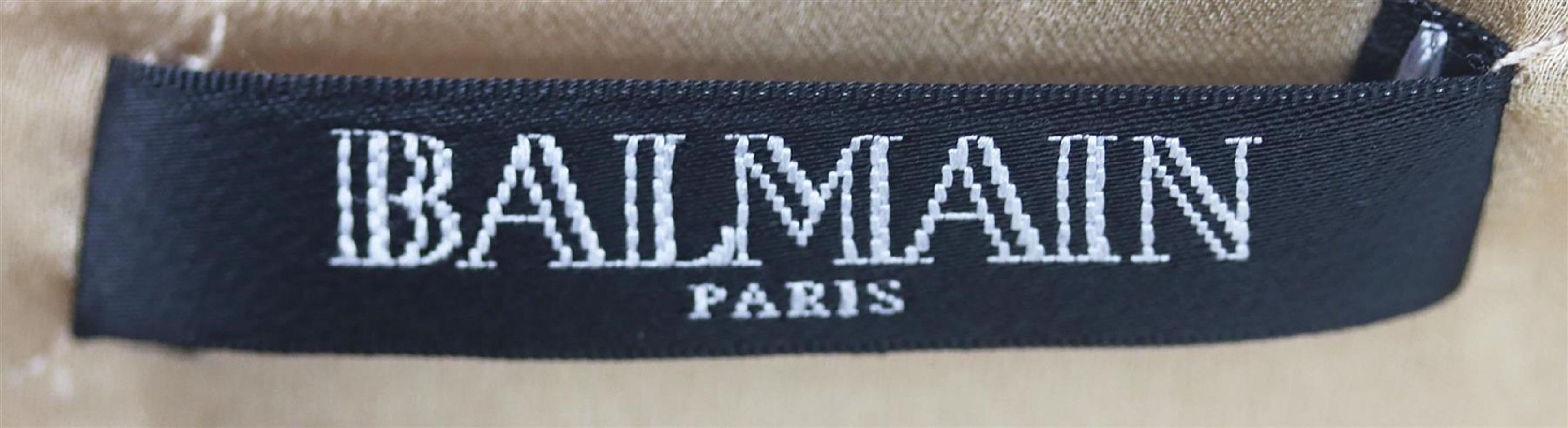 Brown Balmain Tiered Ruffled Silk Halterneck Mini Dress FR 36 UK 8 