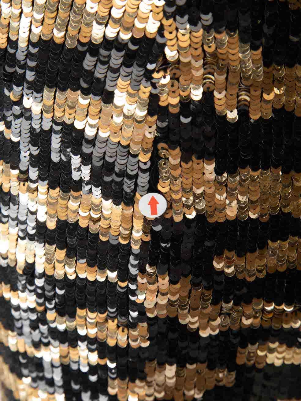 Balmain Tiger Pattern Sequinned Mini Dress Size XS In New Condition In London, GB