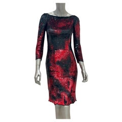 Balmain Tiger-Stripe Sequin Mini Dress - Size 38