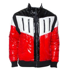 Balmain Tricolor Quilted Puffer Jacket XXL