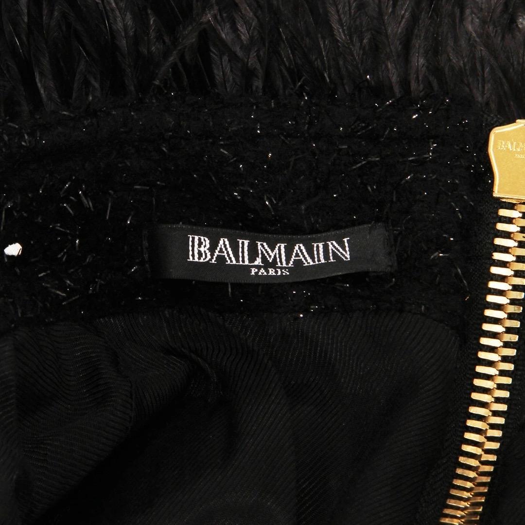 Black Balmain Tuxedo Mini Dress Pre-Fall2018