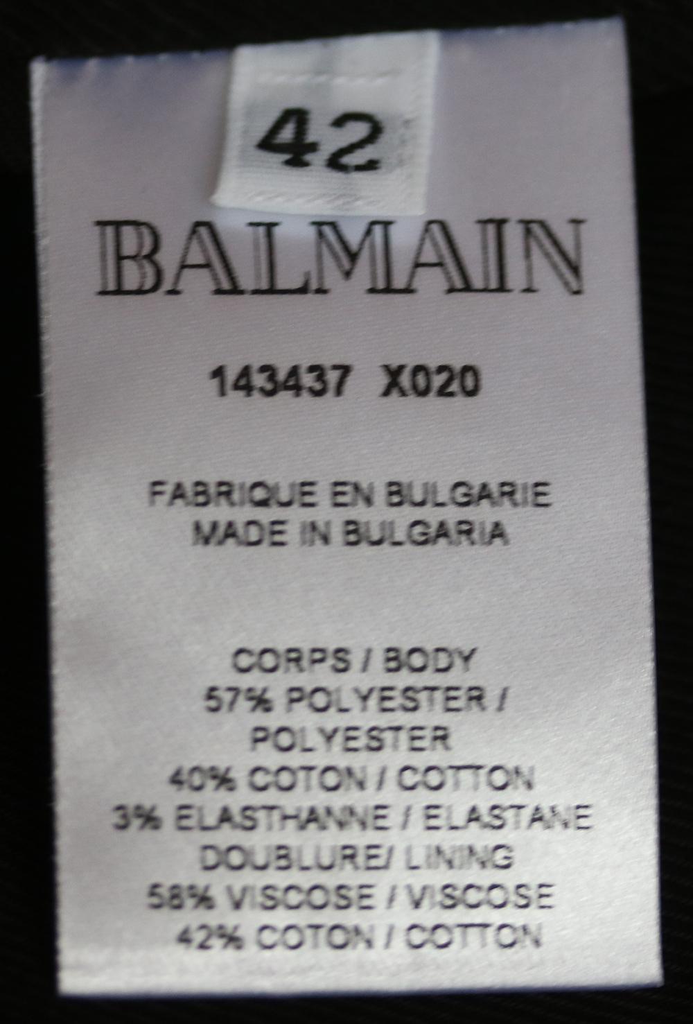 Black Balmain Tweed Mini Dress 