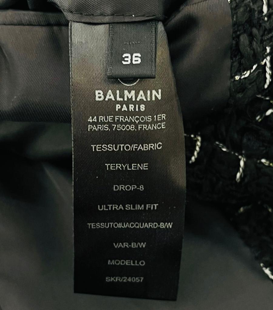 Balmain Tweed Open Jacket For Sale 4