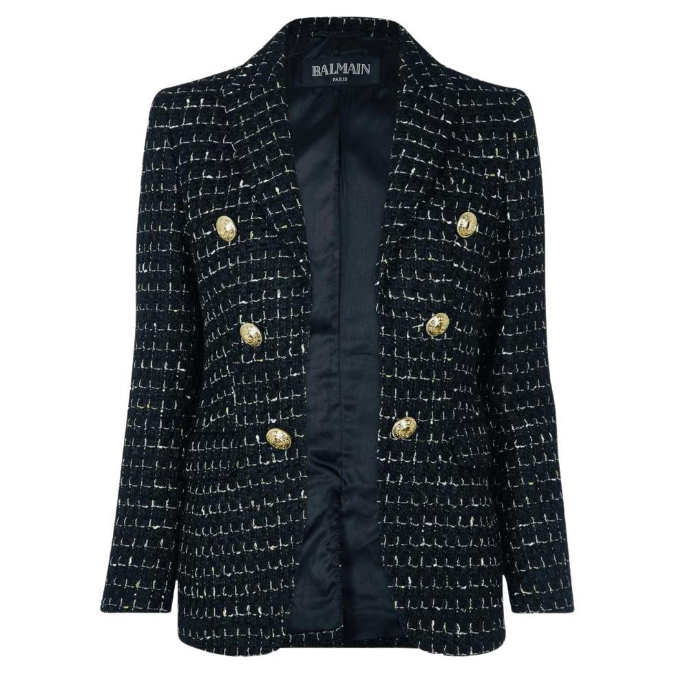 Balmain Tweed Open Jacket For Sale