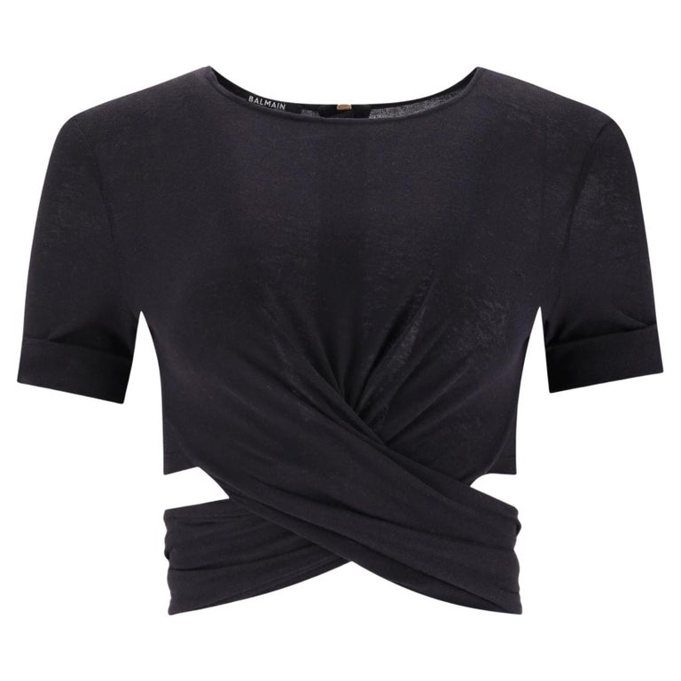 Top recortado Balmain Twist-Detail en venta en 1stDibs España