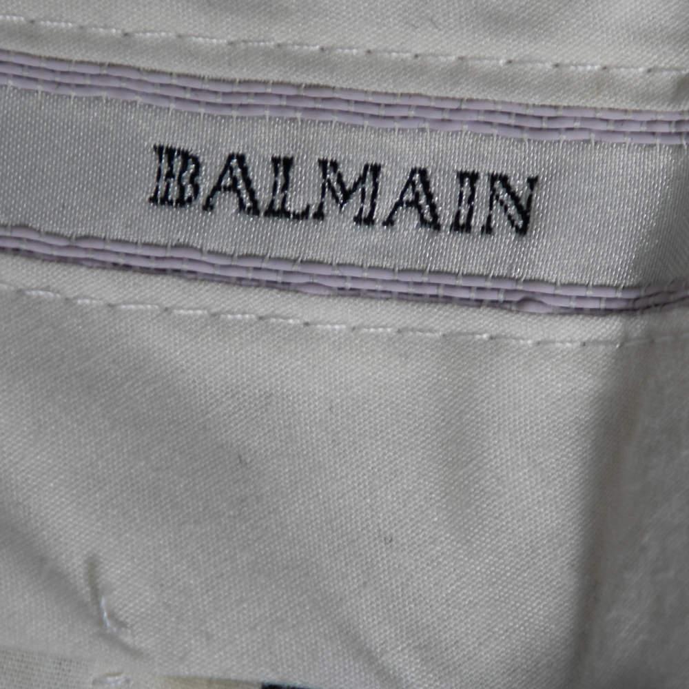 Costume vintage Balmain gris anthracite tailleur régulier XXXL en vente 1