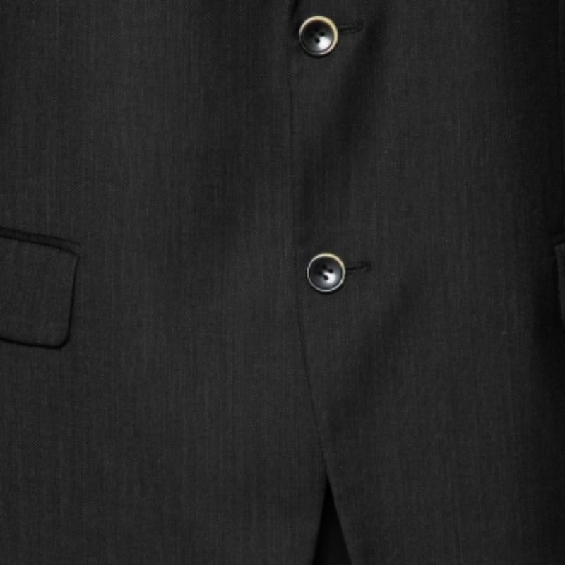 Balmain Vintage Anthrazitgrauer einreihiger Wollanzug XXXL Regular Fit im Angebot 1