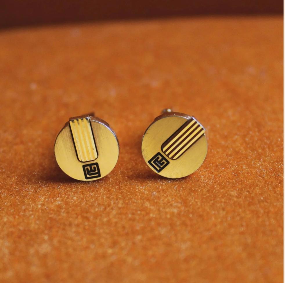 Balmain Vintage Cufflinks, 1970s In Excellent Condition For Sale In London, GB