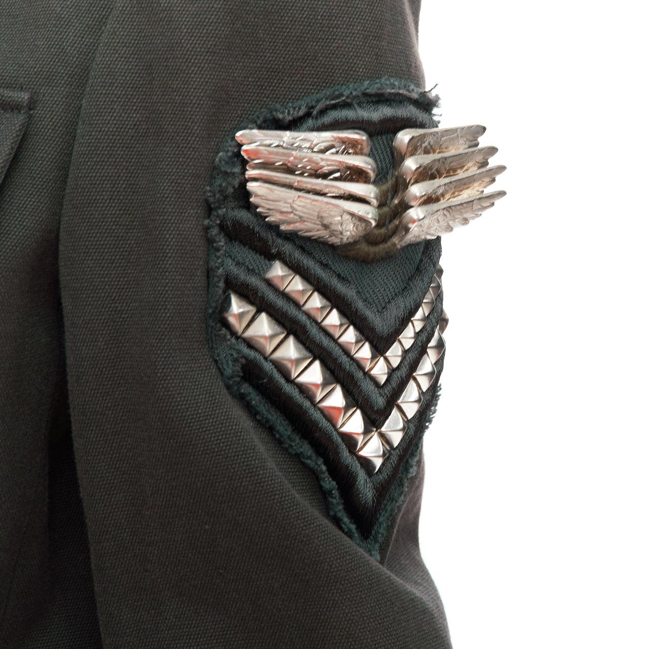 BALMAIN Vintage Decarnin green silver embellished military jacket FR40 M
Reference: TGAS/E00885
Brand: Balmain
Designer: Christophe Decarnin
Material: Cotton
Color: Green, Bronze
Pattern: Solid
Closure: Button
Lining: Green Fabric
Extra Details: A