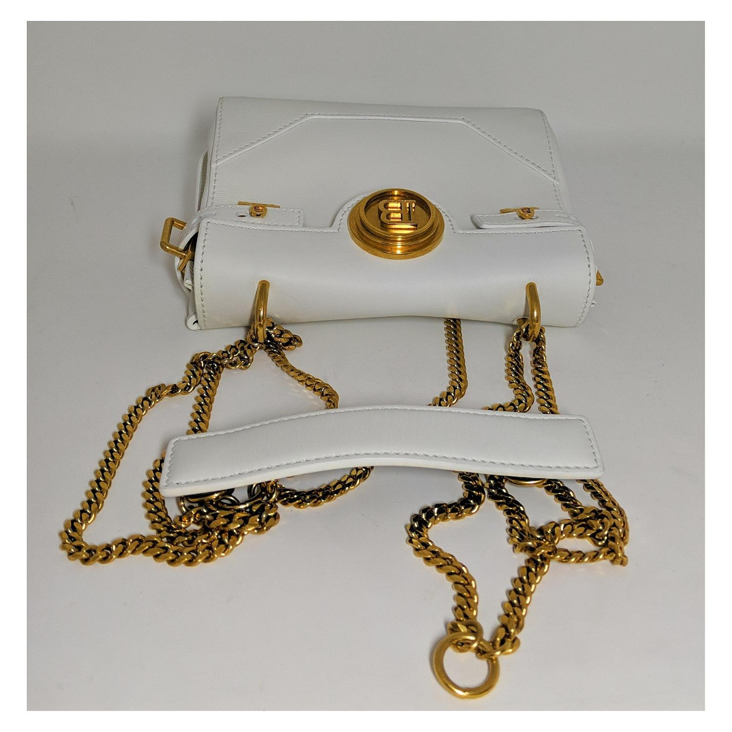 Balmain Zaino B-Buzz Bianco Crossbody 1
