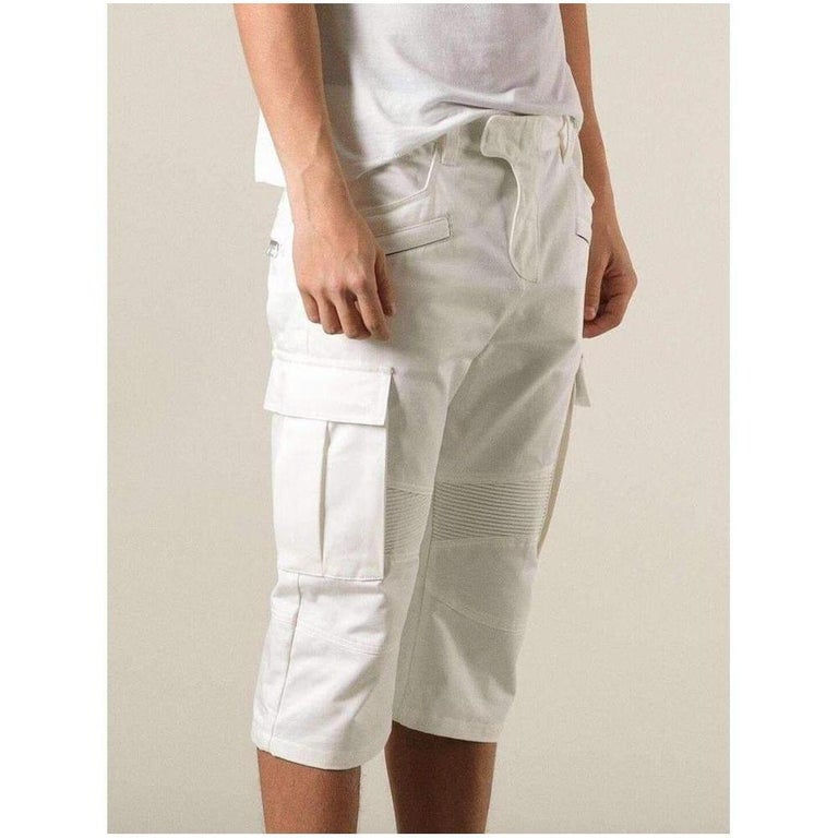 biker white shorts