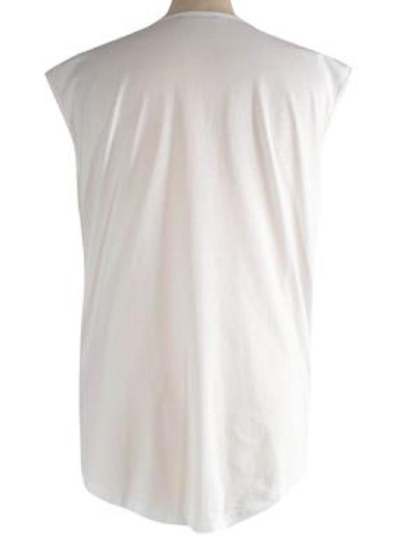 Balmain White cotton logo vest In Good Condition For Sale In London, GB