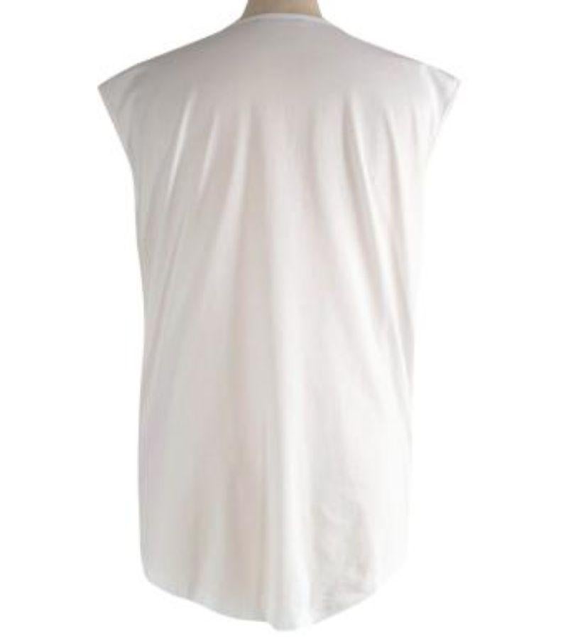 Balmain White cotton logo vest In Good Condition For Sale In London, GB