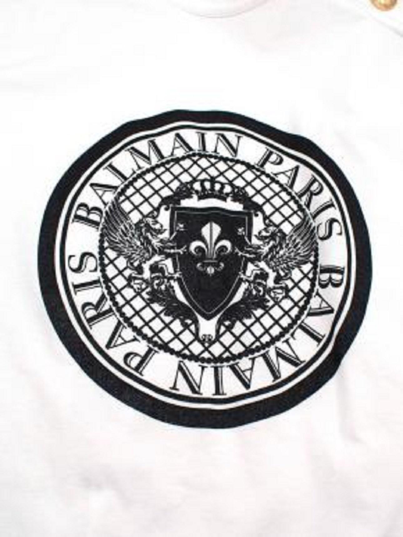 Women's Balmain White cotton logo vest For Sale