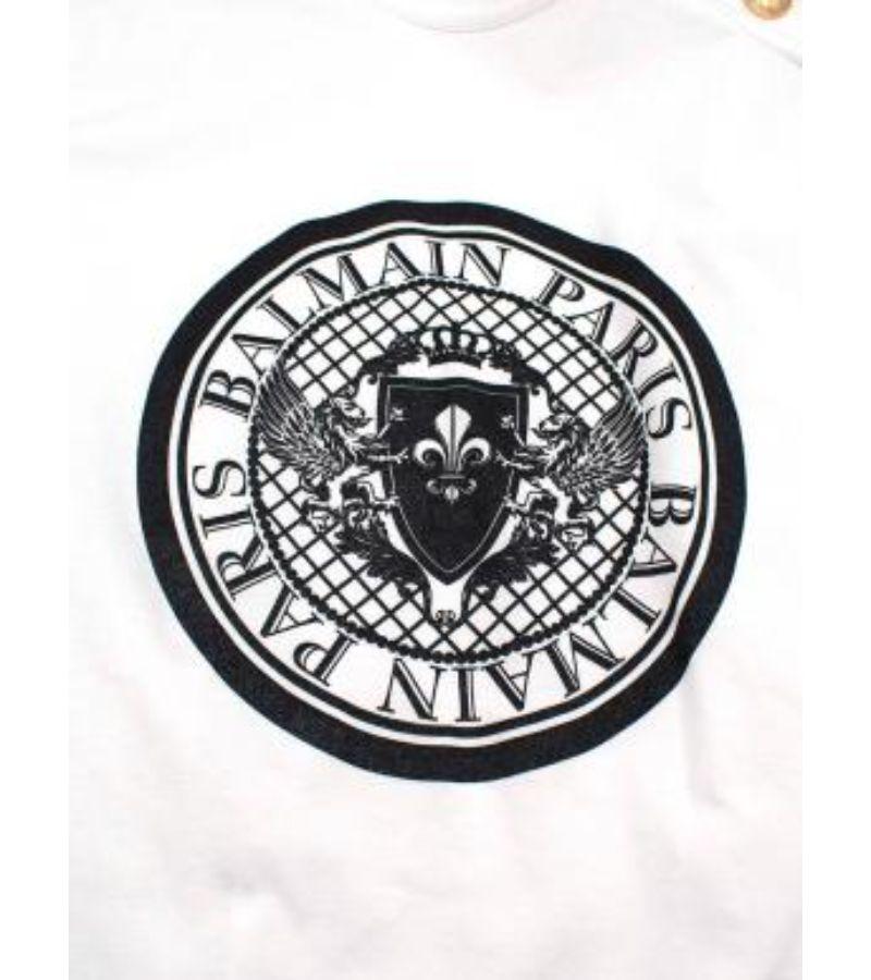 Women's Balmain White cotton logo vest For Sale