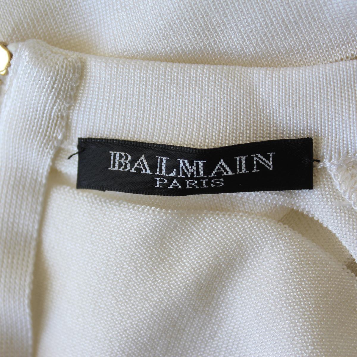 Gray Balmain White Dress IT 42 For Sale