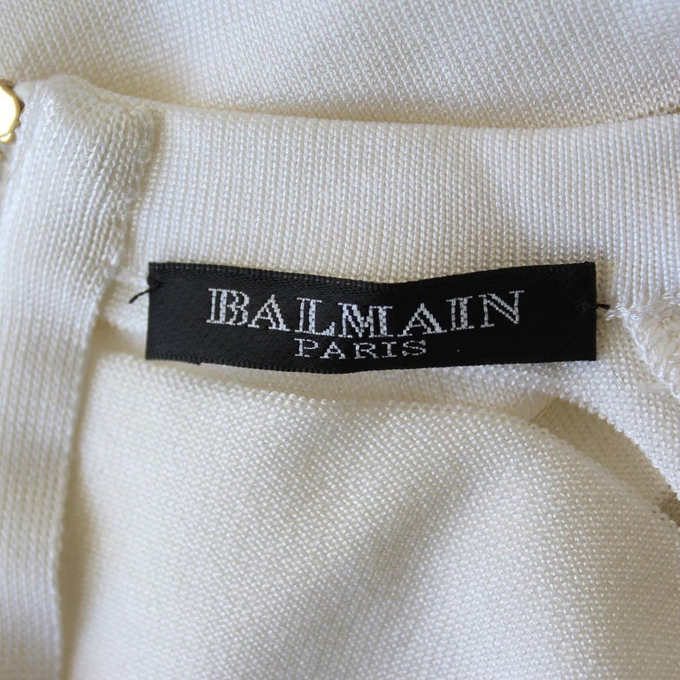 Balmain White Dress IT 42 For Sale at 1stDibs